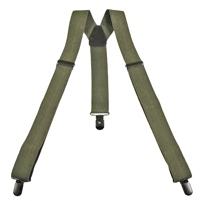 Hosenträger, oliv, mit Metallclips